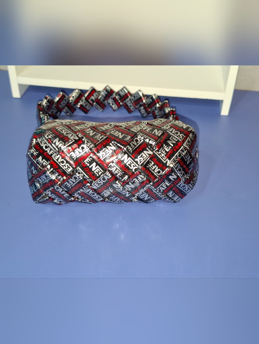 🎆SALE🎆 Vintage Recycled Nescafé Instant Coffee Wrappers Mini Handbag - Picture 6 of 6